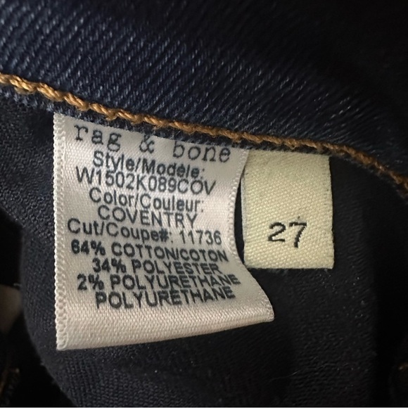 Rag & Bone Blue Skinny Coventry Jeans size 27 - Picture 4 of 7
